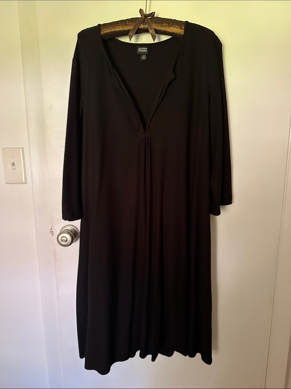 Eileen Fisher Black Midi Dress